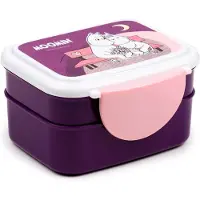 Puckator Bentobox/Lunchbox - Moomin Liefde - Paars&Roze - Bestek - 9x15,5x14cm
