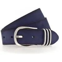 Tamaris Leren Riem Classic Velours Belt W120 Velvet Blue Blauw