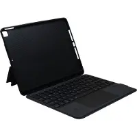 Cazy back Cover + Flap + Qwerty Keyboard geschikt voor iPad 2021 (9th Gen) / 2020 (8th Gen) - Zwart