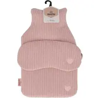 Apollo - Warmwaterkruik met slaapmasker- Kruik met hoes - Kruikenzak - Kruik Baby - Teddy Rib - Roze