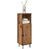 vidaXL Badkamerkast 30x30x95 cm bewerkt hout oud houtkleurig
