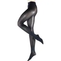 Esprit Cotton eenkleurig katoen panty dames blauw - maat 36-38