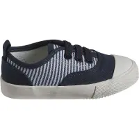 Vertbaudet Gestreepte babysneakers van canvas met elastische veters blauw, gestreept