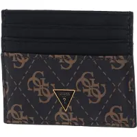 GUESS Leren Kaarthouder Mito Card Case Brown Donkerbruin