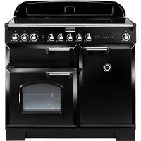 Falcon Classic Deluxe 100 inductie Black fornuis 5-pits inductie fornuizen - kleur zwart dubbele oven zuinig energieklasse A - 100 cm breed inductiefo