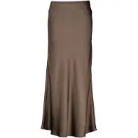 Neo Noir Dames Rokken Vicky Heavy Sateen Skirt - Bruin - Maat 42