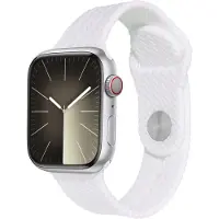 IMoshion Siliconen geweven bandje voor de Apple Watch | 38/40/41/42 mm - Wit