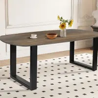 Rousseau Eettafel Tommy 220x100 cm - Deens Ovaal - donker magnoliahout