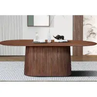 Rousseau Tafel 'miguel' 230 cm ovaal mango hout licht