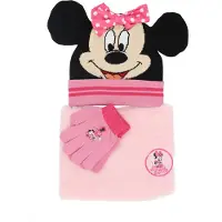 Minnie mouse muts, sjaal en handschoenen