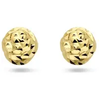 The Jewelry Collection 14K geelgoud oorknoppen bolletje gediamanteerd 4027895