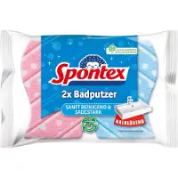 Spontex Spons Blauw, roze 2 Stuks