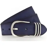 Tamaris Leren Riem Classic Velours Belt W115 Velvet Blue Blauw