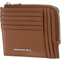 Mandarina Duck Leren Kaarthouder Mellow Urban Wallet Indian Tan Bruine