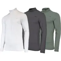 Campri 3-Pack - Skipully - Wintersportpully - Heren - White/Charcoal-marl/Jungle green (646) - maat L