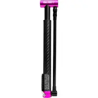 Muc-Off AirMach Carbon - Fietspomp - Koolstofvezel - Zwart - Compact - Presta en Schrader ventielen - Inclusief montagebeugel