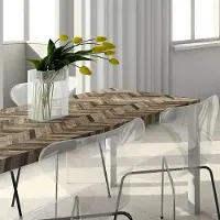 Crearreda - Top Panel - Tegelsticker Crossed Wood - 120 x 60 cm - Bruin (Houtlook)