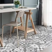 Crearreda - Top Panel - Tegelsticker Light Tiles - Azulejos - 120 x 60 cm - (Grijs/wit)