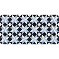 Crearreda Tegelsticker Blue Marble 60 X 120 Cm Blauw/zwart/wit