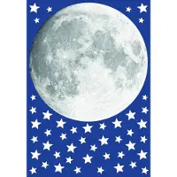 Crearreda - Muursticker Maan - Sterren - Glow In The Dark - 47 Stuks