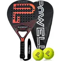 Powell Padel Racket - met Hoes & Padelballen - Druppel - 3K Carbon - 3D-Tech - Balance