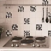 Crearreda - Tegelsticker Zwart/Wit - 30 x 30 cm - 2 stuks