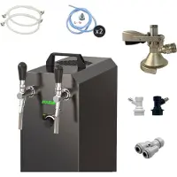 Ich-zapfe Complete set - Biertap - stream 50/K 2-kraans RVS, 50 liter/u, met membraanpomp - Biertap, Beertender, Thuistap, Bierkoeler, Type A, NC Adapter