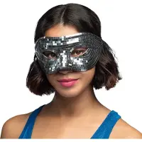 Boland - Masker Disco zilver Zilver - Volwassenen - - Gemaskerd bal - NYE - Gala