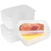Hega hogar Vershoudbakjes - 0,8L - 25,5x16x9.5cm - Kunststof - (Set van 3)