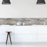 Crearreda – Keukenwand Border Rand Stenen – Muursticker - 195 x 23,5 cm