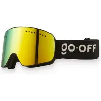 GOOFF MAGNET skibril en snowboardbril - kleur groen-goud - lens verwisselbaar door magneten - past op elke skihelm