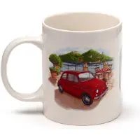 Puckator Fiat 500 Rome & Riviera Porselein Mok