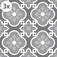 Crearreda – Vloertegelstickers – Cementine Grijs – Zelfklevende Tegelstickers – 40 x 40 cm (3x)