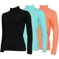 Campri 3-Pack - Skipully - Wintersportpully - Dames - Black/Aruba blue/Salmon (656) - maat XL