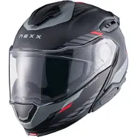 NEXX X.Lifetour Globe Zwart Mat Rood Systeemhelm Maat M