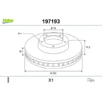 Valeo 197193 Remschijf