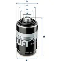 Ufi 22.010.00 Oliefilter