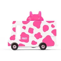 Candylab Toys Candycar Vans: STRAWBERRY MOO (F927) 8,4x4,1x6,5cm, wooden diecast, in giftbox, 3+