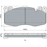 Bosch Remblokkenset, schijfrem 0 986 424 387