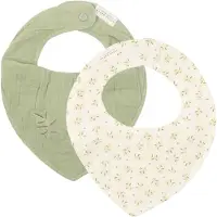 Little Dutch Slabber Bandana Blueberry Leaves & Sage 2St