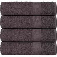 vidaXL Douchehanddoeken FROGN 4 st 70x140 cm 360 g/m² antraciet