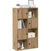 vidaXL Boekenkast 60x24x101,5 cm bewerkt hout artisanaal eikenkleurig