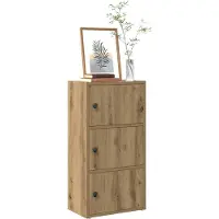 vidaXL Boekenkast 40x24x77 cm bewerkt hout artisanaal eikenkleurig