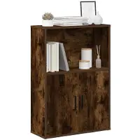 vidaXL Boekenkast 60x24x85 cm bewerkt hout gerookt eikenkleurig