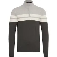 Blend Trui 'Naresh' antraciet / stone grey / wit