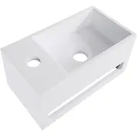 Wiesbaden Fontein met handdoekhouder solid surface 35.6x20.3x15.9 cm