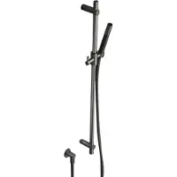 Hotbath Cobber M317 glijstangset 90cm met staafhanddouche en wandaansluitbocht verouderd ijzer