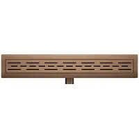 Wiesbaden Douchegoot met flens en rooster 80 x 7 cm geborsteld brons koper