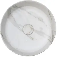 Riho Waskom Marmic Rond 34,6x34,6x11,4 cm Mat Wit Marmer Keramiek