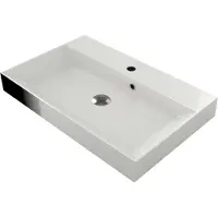 Gliss Design Wastafel lako 80 cm 1 kraangat glans wit